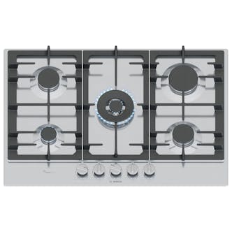 Bosch PCQ7A5I90 Series 6 75cm 5 Burner Gas Hob in Stainless Steel Dual