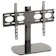 TTAP PED64S Black Glass Swivel Tabletop Pedestal TV Stand in Black
