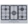 Bosch PGQ7B5K90 Series 4 75cm 5 Burner Gas Hob Brushed Steel Wok Burner