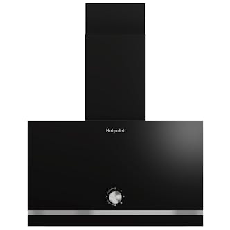 Hotpoint PHVP62FLMK 60cm Box Chimney Hood in Black 3 Speed Fan