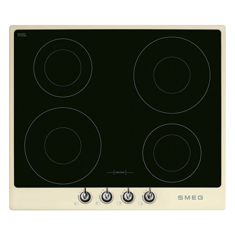 Smeg PI964P 60cm Victoria 4 Zone Induction Hob in Cream