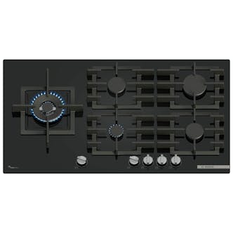 Bosch PPM9A6I40 Series 6 90cm 5 Burner Gas on Glass Hob Black Wok