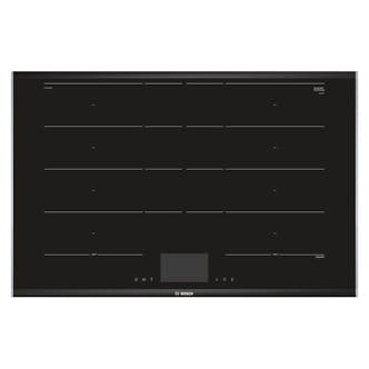 Bosch PXY875KW1E Series 8 H/C 80cm 4 Zone Induction Hob in Black Glass