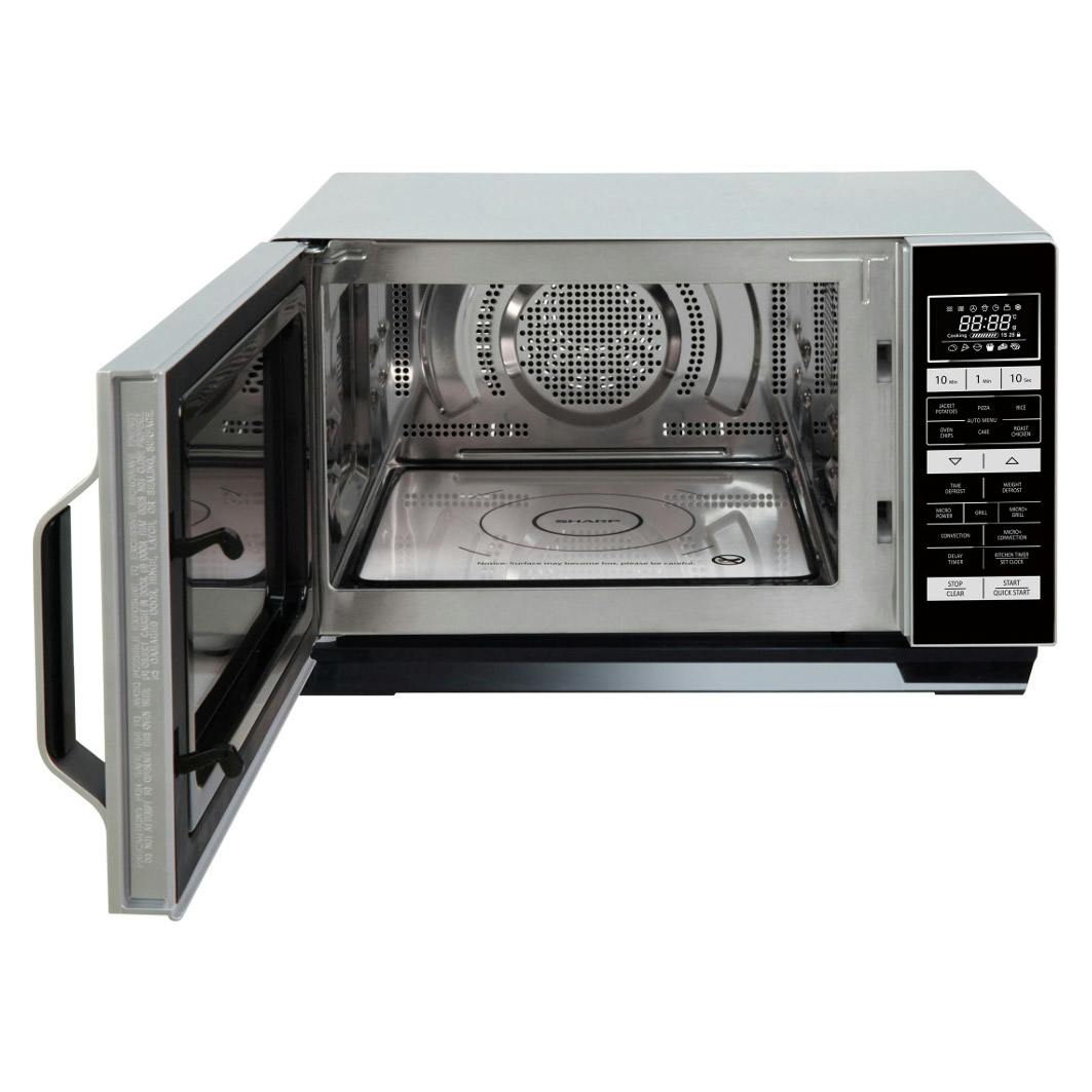 Sharp R860SLM Combination Microwave Oven In Silver, 25L 900W