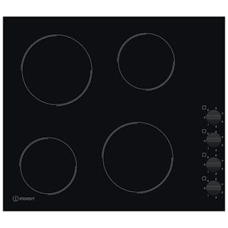 Indesit RI860C 60cm 4 Zone Frameless Ceramic Hob Black Manual Control