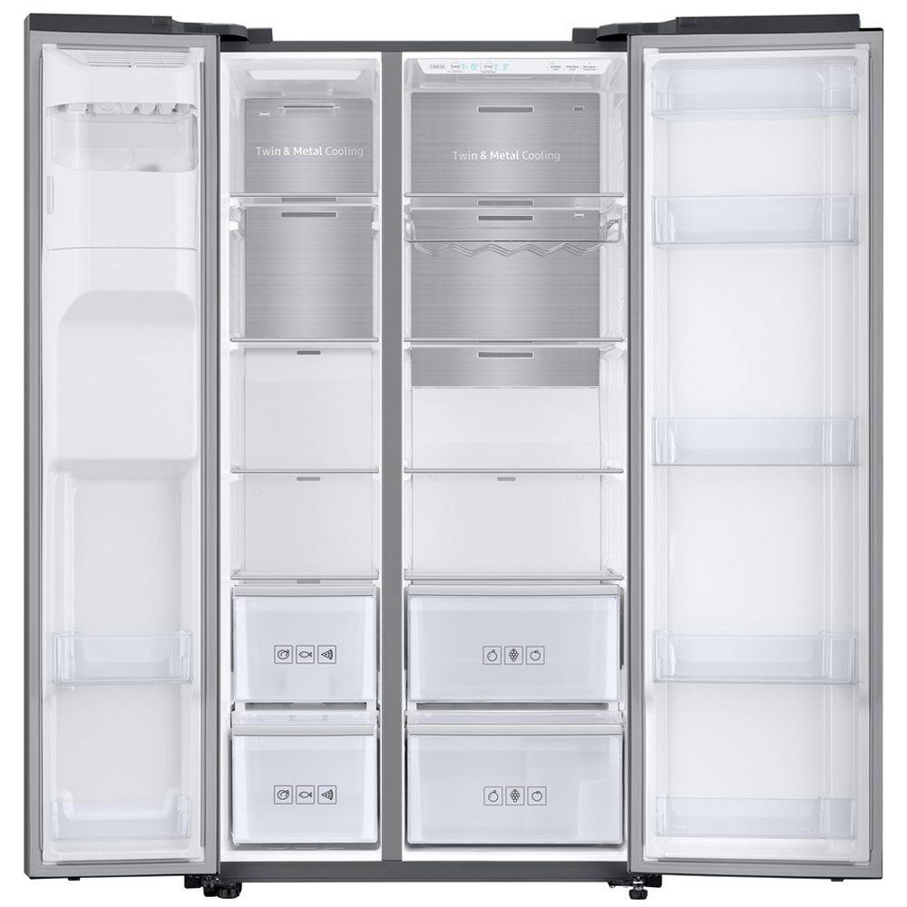 Samsung Rs68n8240s9 American Fridge Freezer In Silver Ice Water