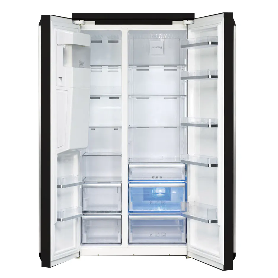 Smeg SBS963N American Style Victoria Fridge Freezer in Black A+