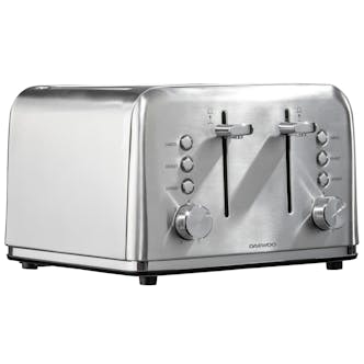 Daewoo SDA2082GE KENSINGTON 4 Slice Toaster in Stainless Steel