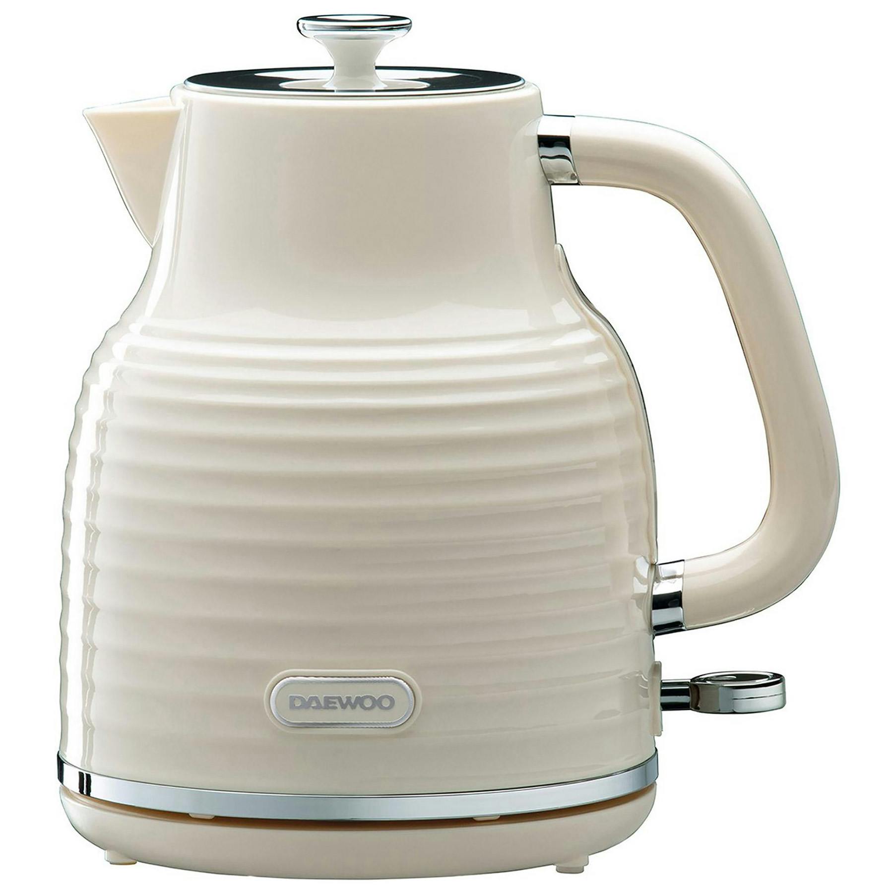 Daewoo SDA2480GE Sienna Cordless Jug Kettle in Cream 1.7L 3kW