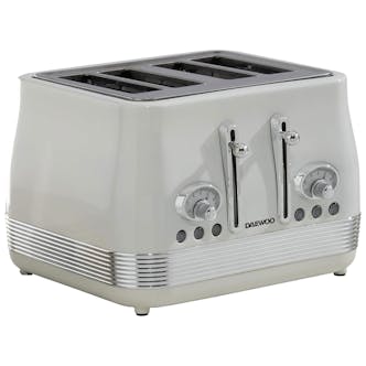 Daewoo SDA2523GE Baltimore 4 Slice Toaster in Buttermilk White