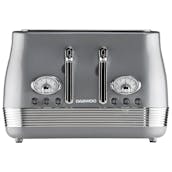 Daewoo SDA2748GE Denver 4 Slice Toaster in Smoked Grey