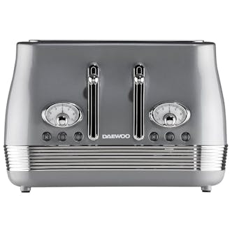 Daewoo SDA2748GE Denver 4 Slice Toaster in Smoked Grey