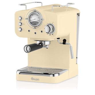 Swan SK22110CN Retro Pump Espresso Coffee Machine in Cream - 15 Bars