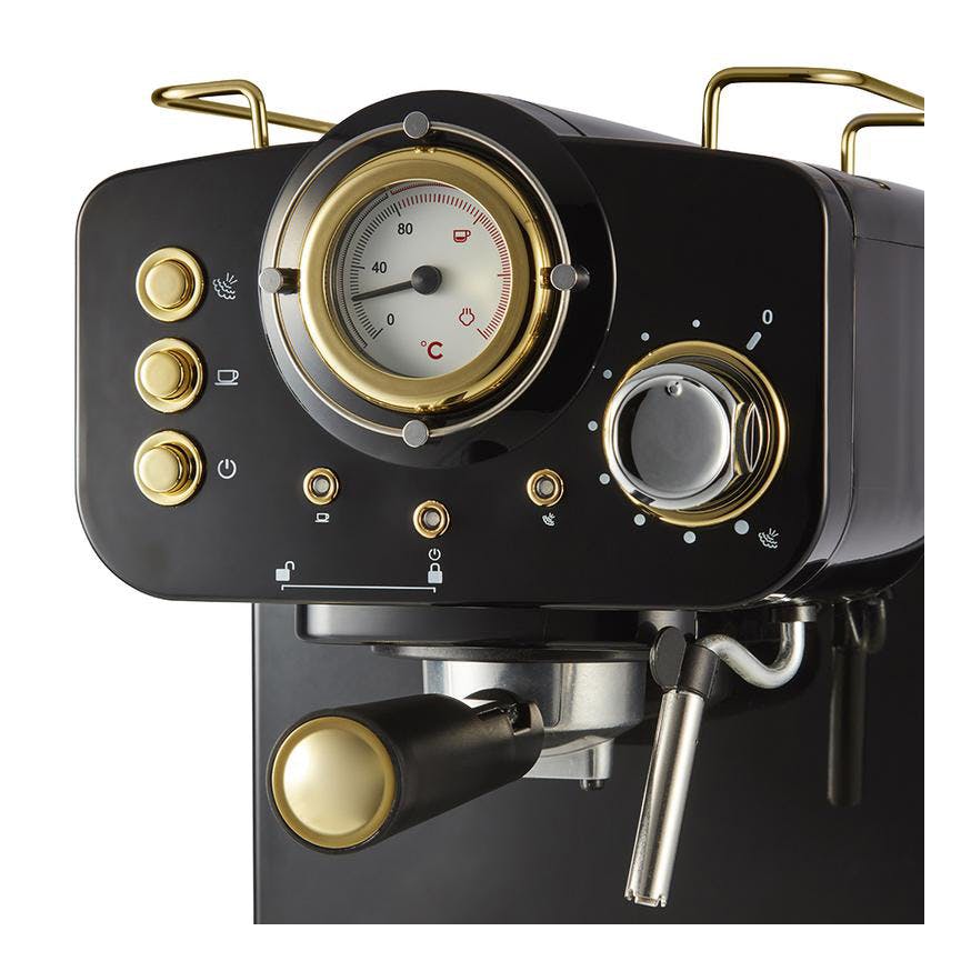 Swan SK22112BLKN Gatsby Pump Espresso Coffee Machine in Black 15 Bars