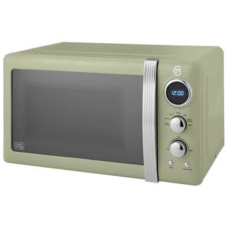 Swan SM22030LGN Retro Style Microwave Oven in Green 20 Litre 800W