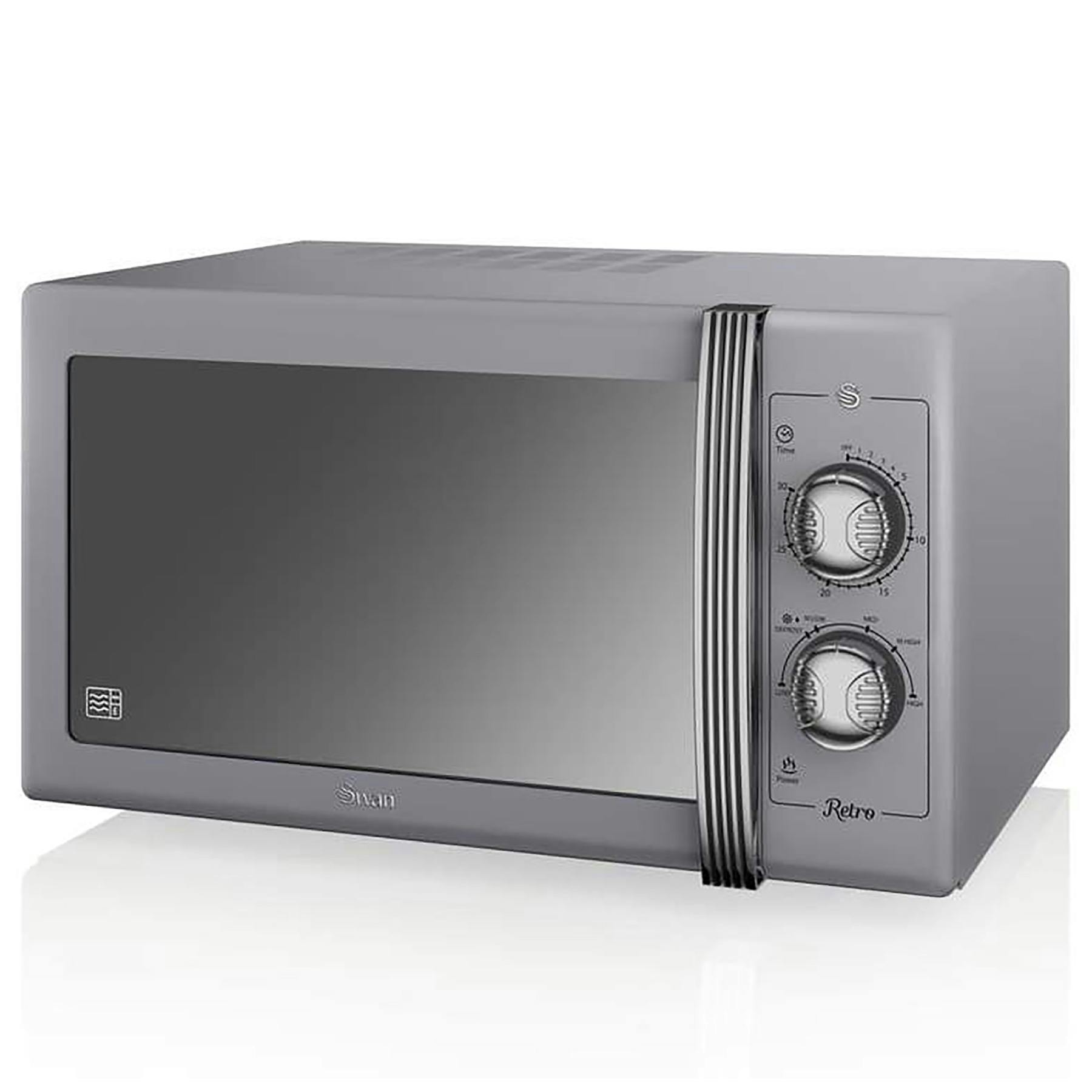 swan retro microwave black