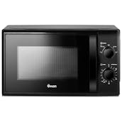 Swan SM4420BLK Manual Microwave Oven - Black, 20L 700W