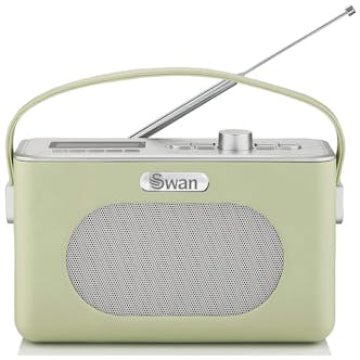 Swan SRA43010GN Retro DAB Bluetooth Radio in Green - 20 Presets