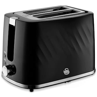 Swan ST14071BLK Windsor Textured 2 Slice Toaster in Black