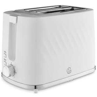 Swan ST14071WHT Windsor Textured 2 Slice Toaster in White