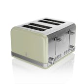 Swan ST19020GN 4 Slice Retro Style Toaster in Green & Chrome