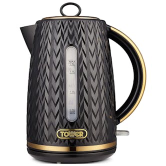 Tower T10052BLK Empire Rapid Boil Kettle - Black 1.7L 3kW