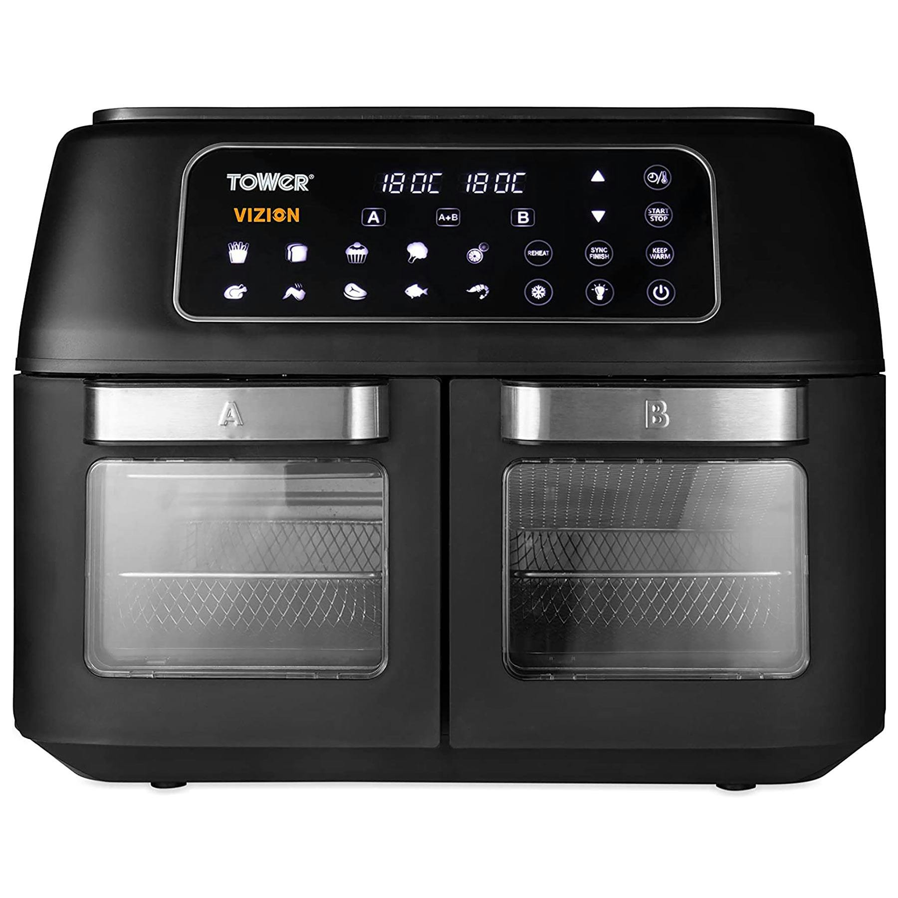 Tower T17102 11L VORTX Dual Zone Air Fryer With Vizion Windows