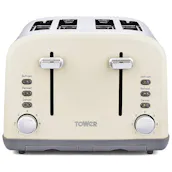 Tower T20042PEB 4 Slice Infinity Stone Toaster in Cream 1800W