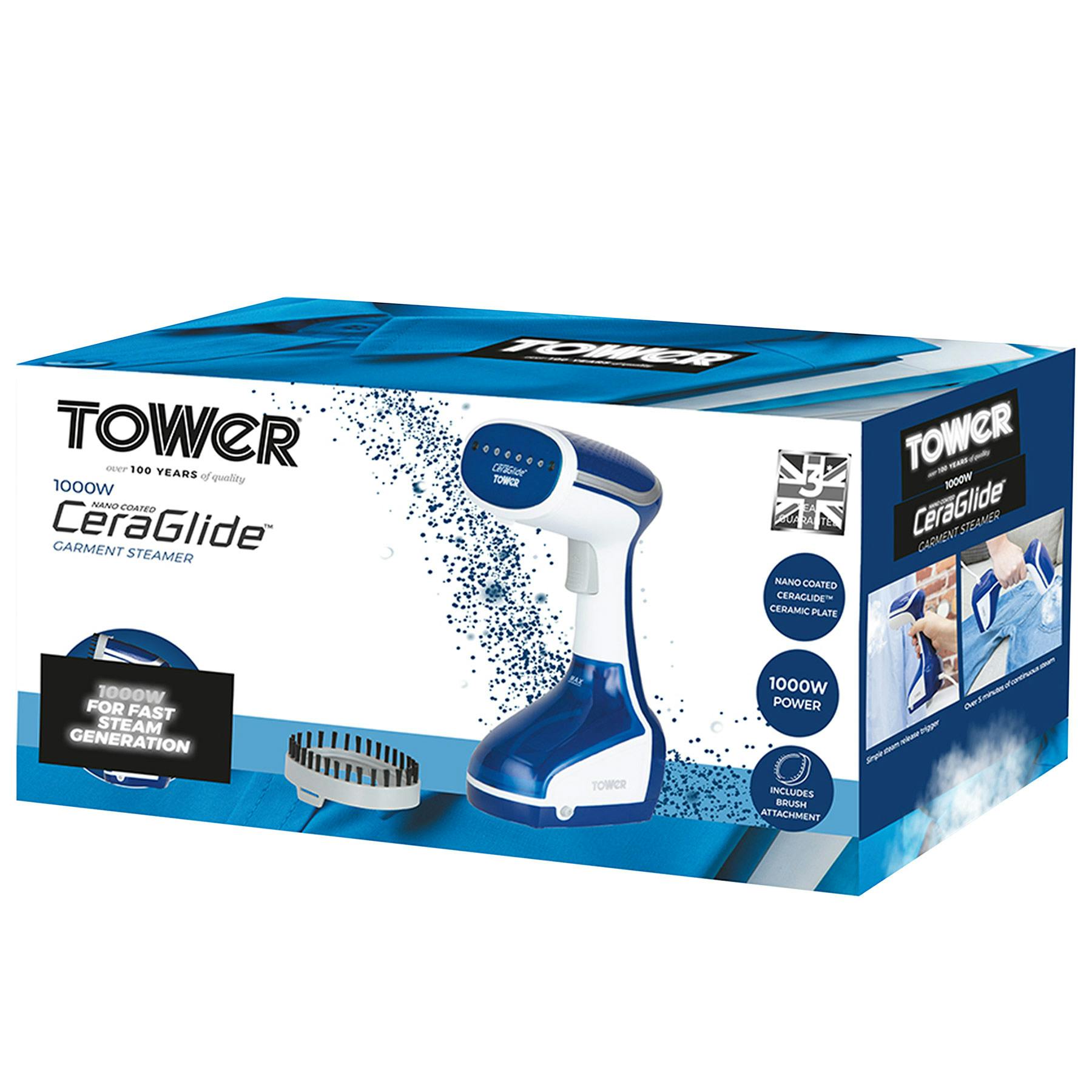 tower t22014 rose gold 1000w handheld garment steamer
