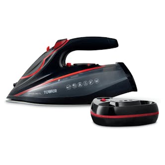 Tower T22035RED Cordless Steam Iron XL Sole Plate - Red