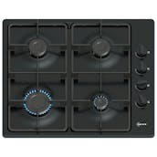 Neff T26BKP6S0 N30 60cm 4 Burner Gas Hob in Black Enamel
