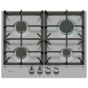 Neff T26CIP8N0 N70 60cm 4 Burner Gas Hob in Stainless Steel Cast Iron