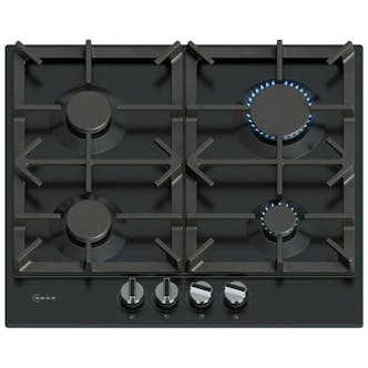 Neff T26CIP8S0 N70 60cm 4 Burner Gas Hob in Black Cast Iron Supports
