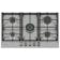 Neff T27CIQ8N0 N70 75cm 5 Burner Gas Hob in Stainless Steel Cast Iron