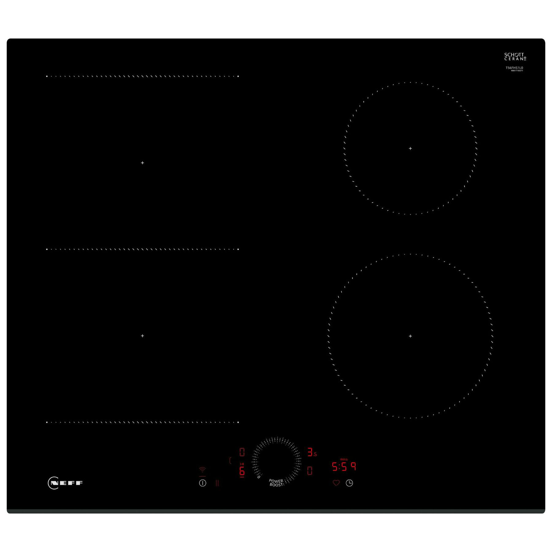 Neff T66FHX4L0 N70 Built-In 60cm Induction Hob in Black