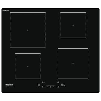 Hotpoint TQ1460SCPNE 60cm Induction Hob in Black 4 Zone Combi Duo Zone