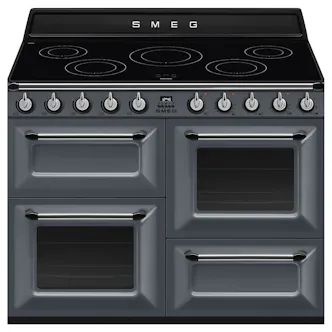 Smeg TR4110IGR2 110cm Victoria Induction Range Cooker in Slate Grey wit