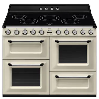Smeg TR4110IP2 110cm Victoria Induction Range Cooker in Cream with Cir
