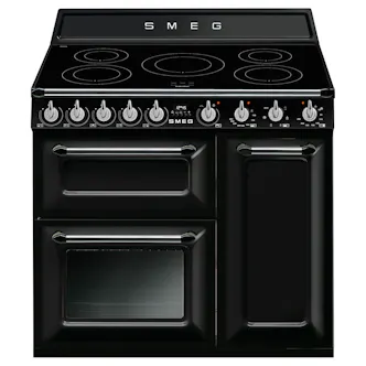 Smeg TR93IBL2 90cm Victoria Induction Range Cooker in Black with Circ