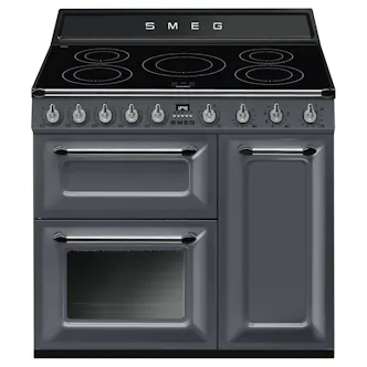 Smeg TR93IGR2 90cm Victoria Induction Range Cooker in Slate Grey with