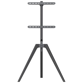  TRIPOD-BLACK Tripod Easel Style Stand with VESA Mount in Black Wood