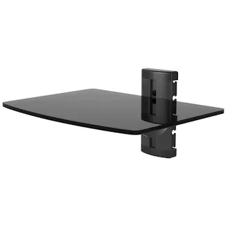 TTAP TTD-1-SHELF Single Wall Mount Tempered Glass Shelf with Safety Lock