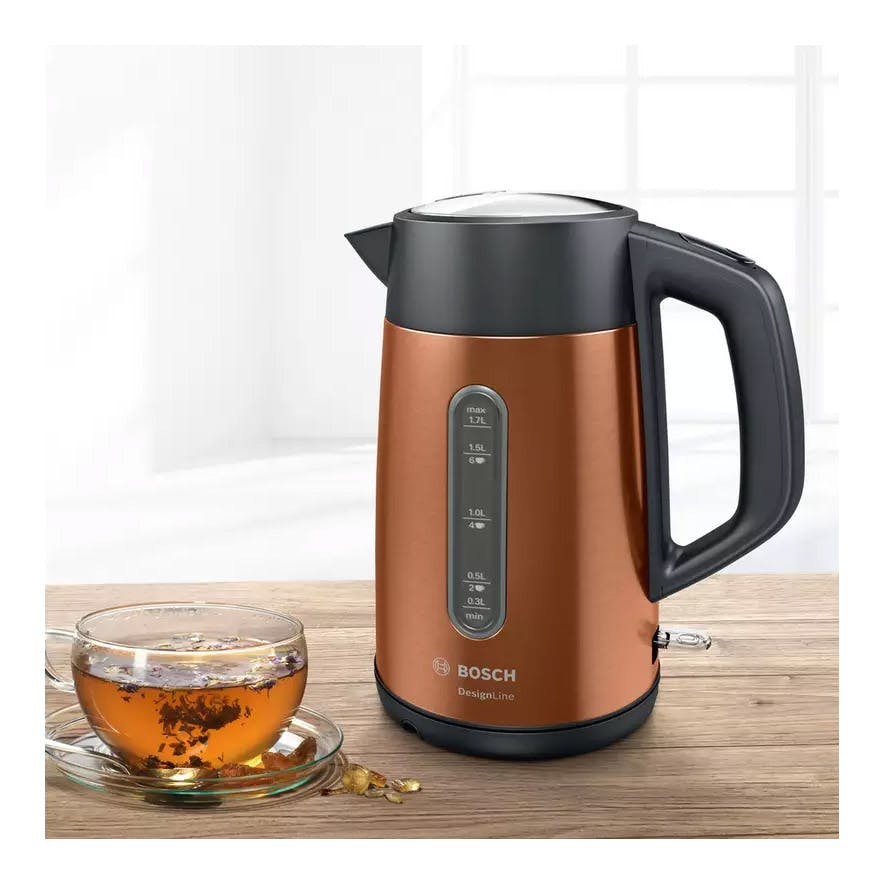 Bosch TWK4P439GB Cordless Traditional Kettle in Copper, 1.7L