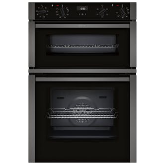 Neff U1ACE2AG3B N50 88cm Built In Electric Double Oven in Black with Gr