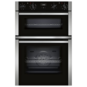 Neff U1ACE2AN3B N50 88cm Built In Electric Double Oven in Black with St