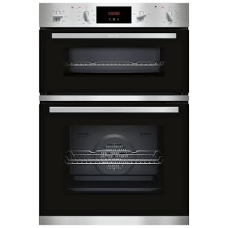 Neff U1GCC0AN0B N30 60cm Built In Electric Double Oven Black and Steel