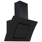 Culina UBCUR70BK 70cm Curved Angled Chimney Hood in Black Touch Controls
