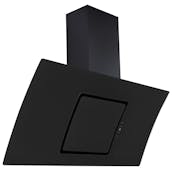 Culina UBCUR90BK 90cm Curved Angled Chimney Hood in Black Touch Controls