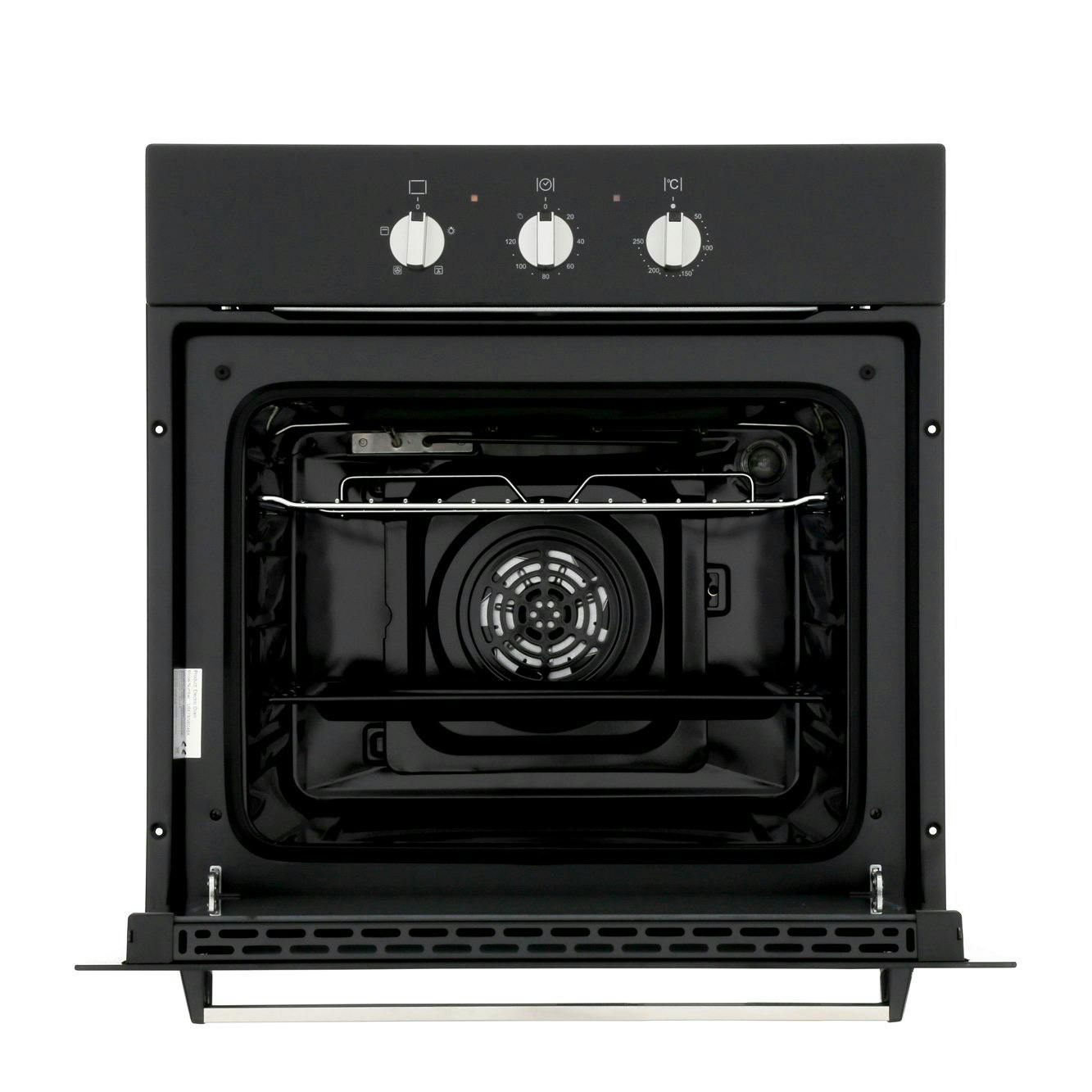 Culina UBEFMM604BK BuiltIn Electric Single Oven in Black, 58L Slim Depth