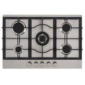 Culina UBGHC701S 75cm 5 Burner Gas Hob in Stainless Steel Wok Burner